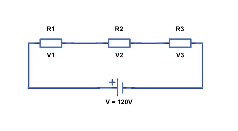 voltage across components in series circuits