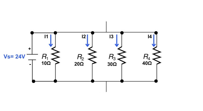 Parallel circuits example