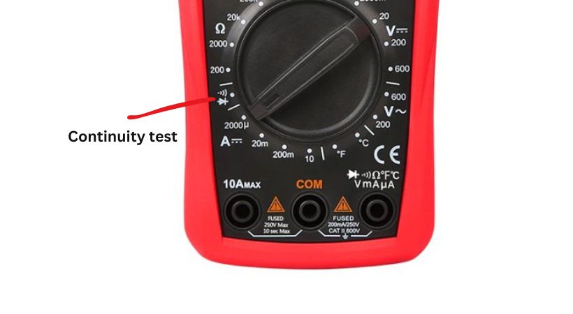 continuity testing symbol of multimeter