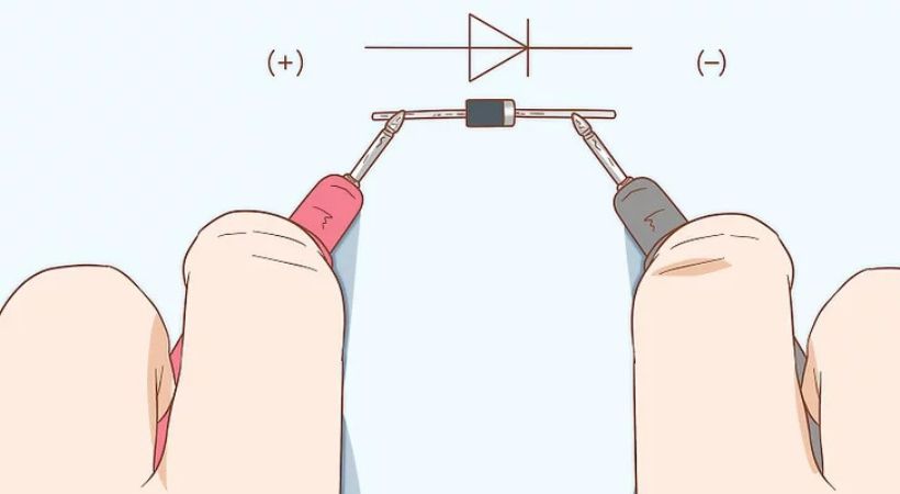 multimeter connection for diode measurement