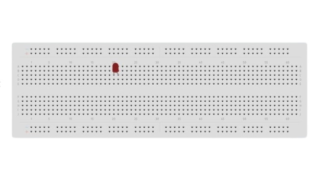 Placing LED on breadboard