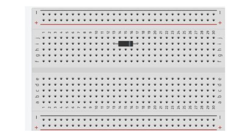 putting diode on breadboard